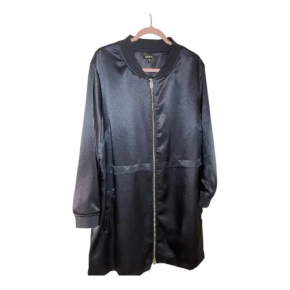 Rebel Wilson X ageless satin drawstring 2way zipper bomber jacket - Picture 2 of 7